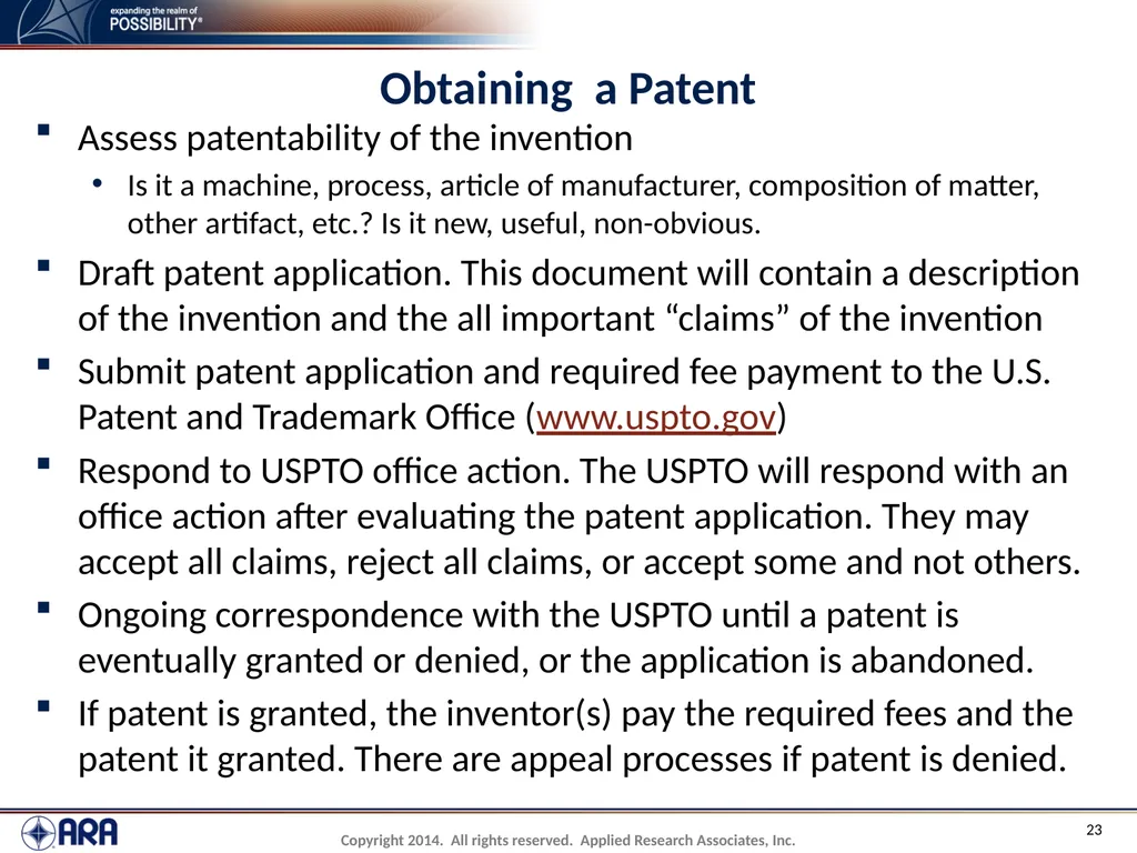 NCHRP 20-89 - Intellectual Property Management - slide 23 of 100