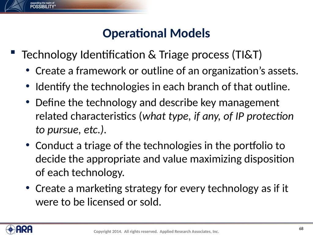 NCHRP 20-89 - Intellectual Property Management - slide 68 of 100