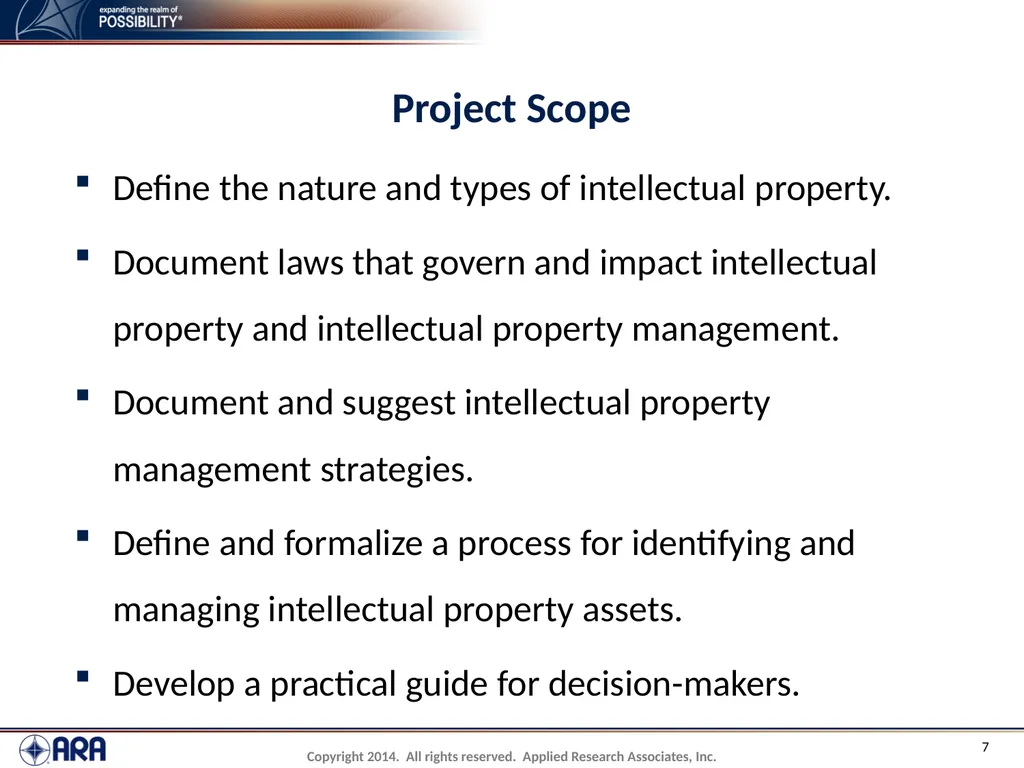 NCHRP 20-89 - Intellectual Property Management - slide 7 of 100