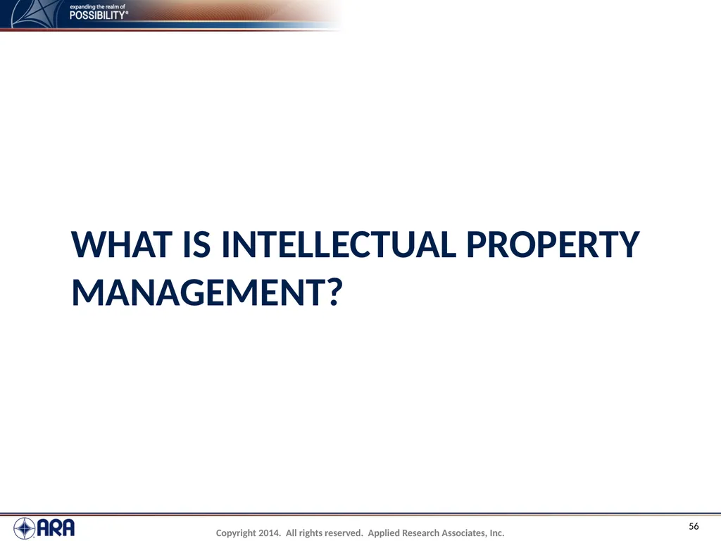 NCHRP 20-89 - Intellectual Property Management - slide 56 of 100