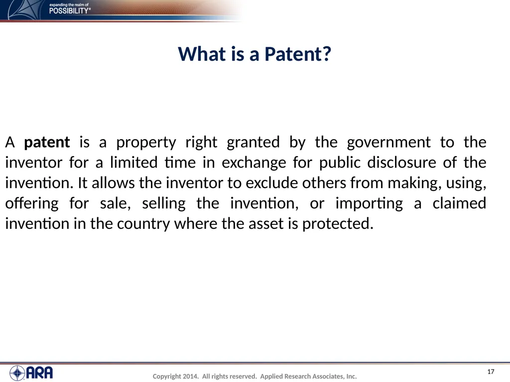 NCHRP 20-89 - Intellectual Property Management - slide 17 of 100