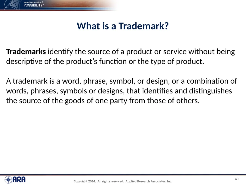 NCHRP 20-89 - Intellectual Property Management - slide 40 of 100