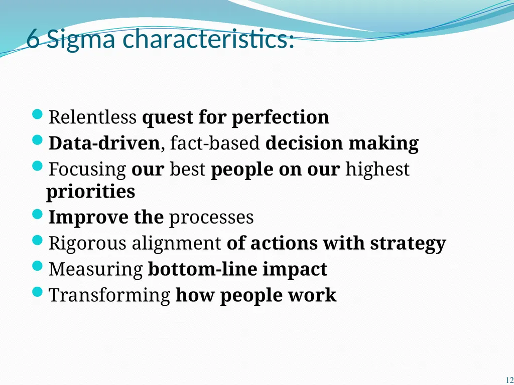 Six Sigma Chad Laux 1 Strategic Model Strategy - slide 12 of 39