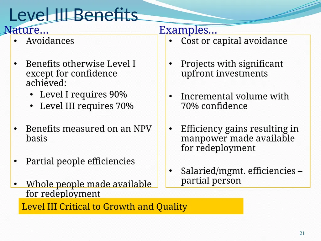 Six Sigma Chad Laux 1 Strategic Model Strategy - slide 21 of 39