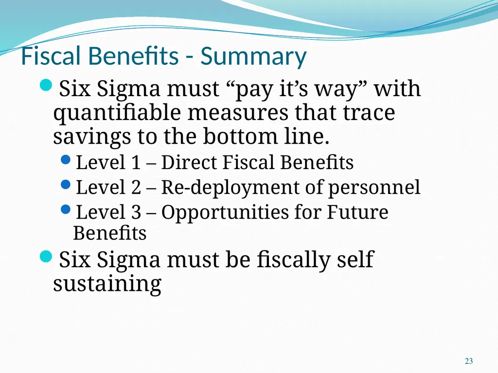 Six Sigma Chad Laux 1 Strategic Model Strategy - slide 23 of 39