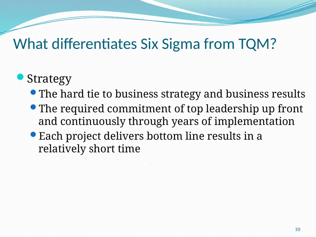 Six Sigma Chad Laux 1 Strategic Model Strategy - slide 10 of 39