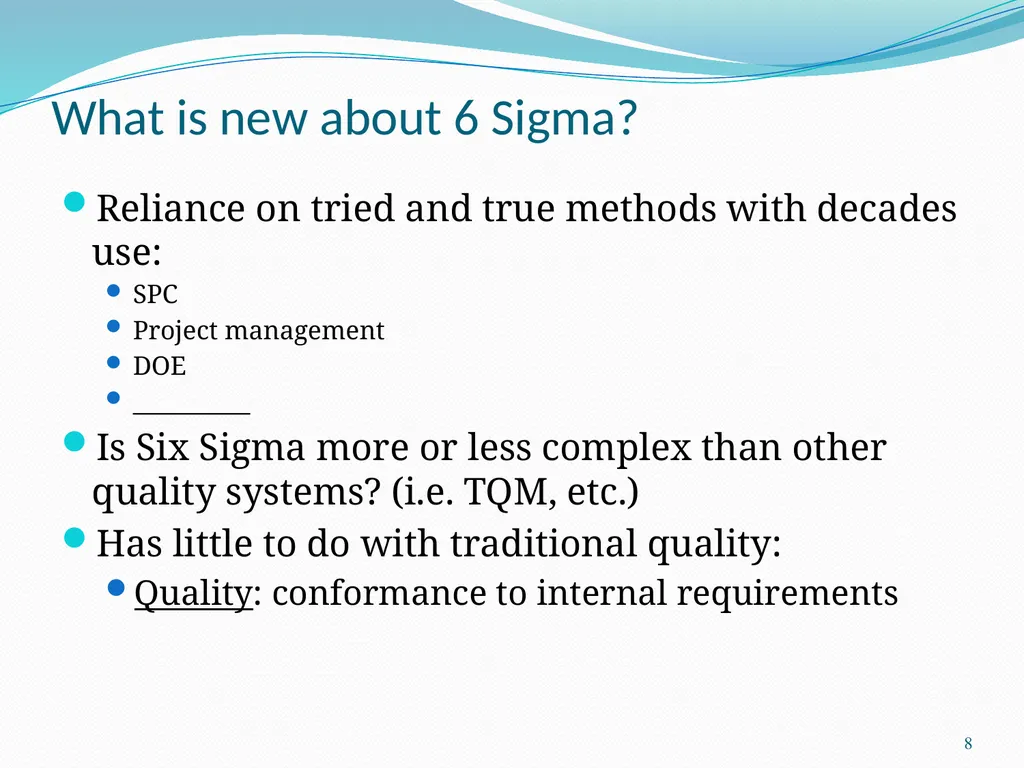 Six Sigma Chad Laux 1 Strategic Model Strategy - slide 8 of 39