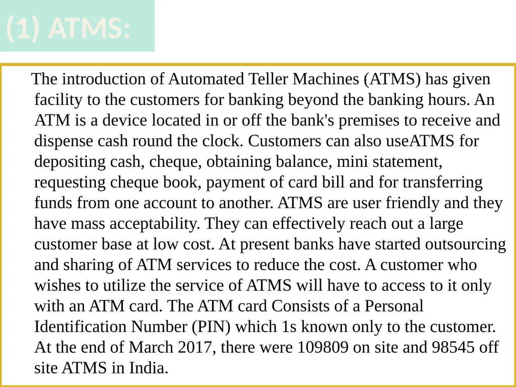 Technology in Banking CHAPTER 6 INTRODUCTION The - slide 6 of 38