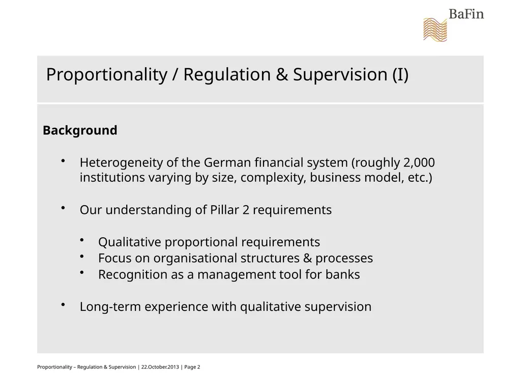 Proportionality as the Core Principle of the - slide 2 of 8