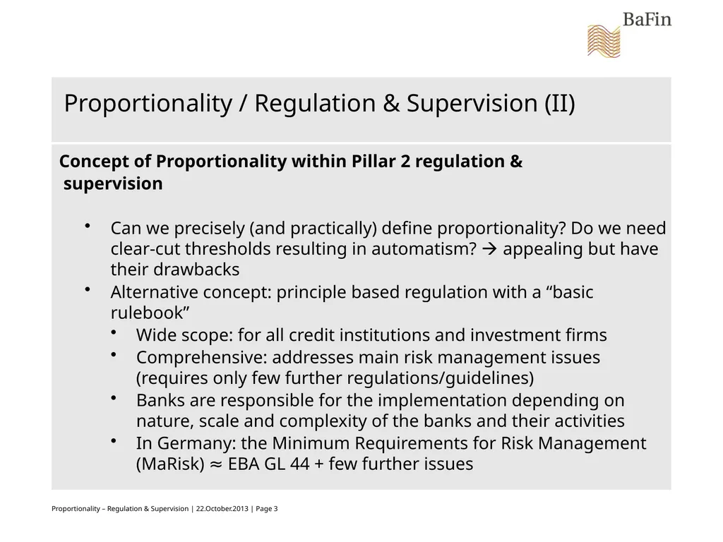 Proportionality as the Core Principle of the - slide 3 of 8