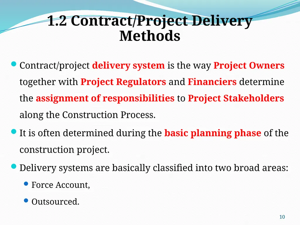 1 COTM 4504: CONTRACT ADMINISTRATION CHAPTER 1 - slide 10 of 55