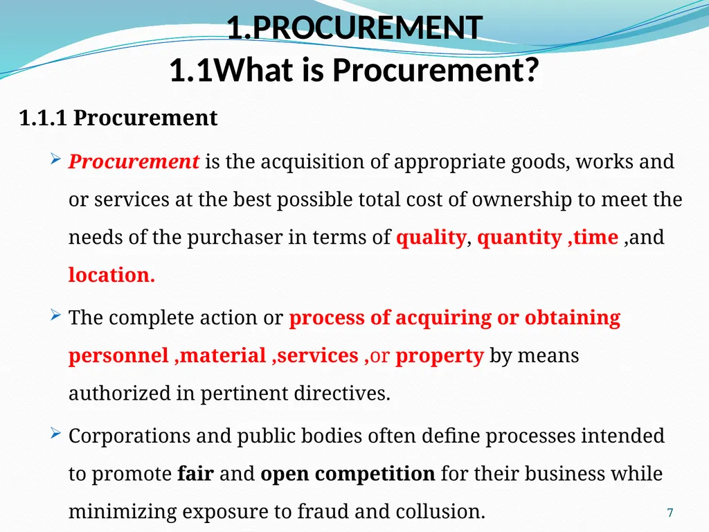 1 COTM 4504: CONTRACT ADMINISTRATION CHAPTER 1 - slide 7 of 55