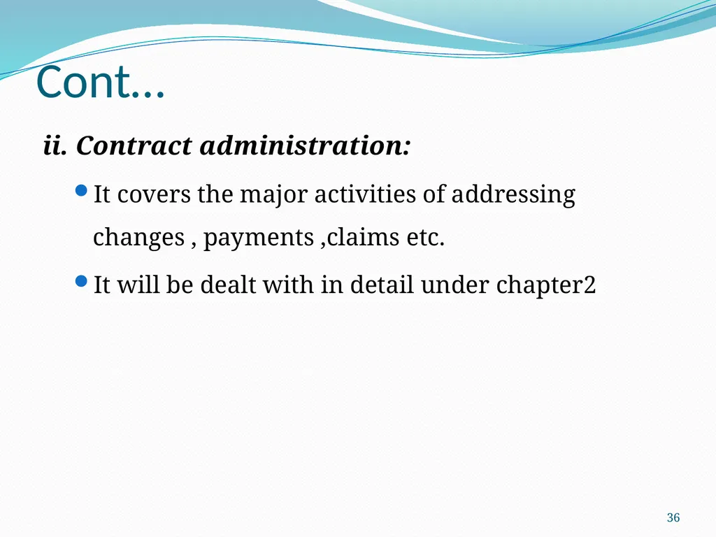 1 COTM 4504: CONTRACT ADMINISTRATION CHAPTER 1 - slide 36 of 55