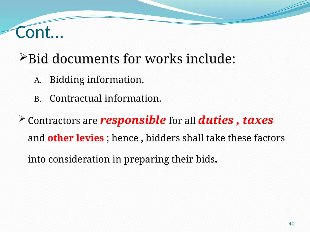 1 COTM 4504: CONTRACT ADMINISTRATION CHAPTER 1 - slide 40 of 55