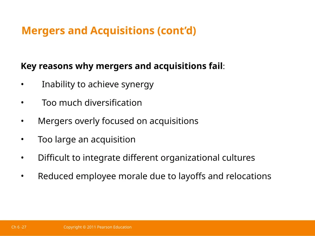 Ch 6 -1 Copyright © 2011 Pearson Education - slide 36 of 37