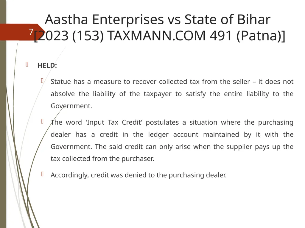 CONTROVERSIES UNDER GST V. Raghuraman Senior - slide 7 of 93