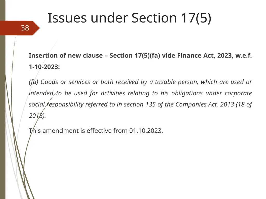 CONTROVERSIES UNDER GST V. Raghuraman Senior - slide 38 of 93