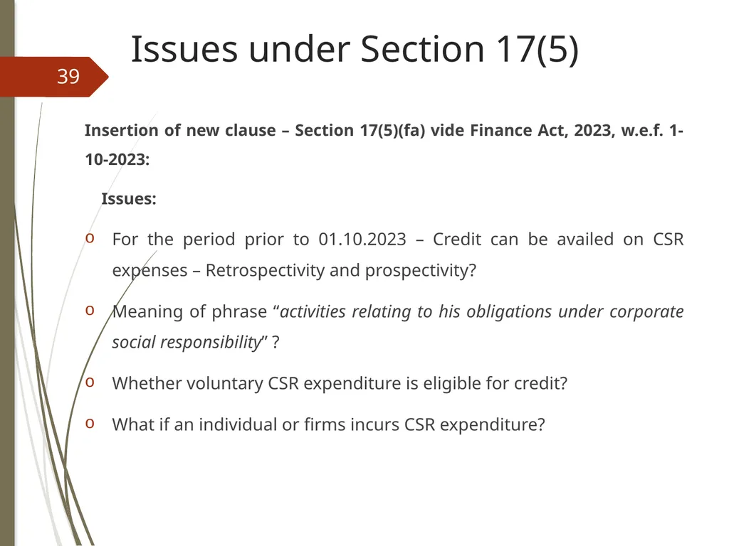CONTROVERSIES UNDER GST V. Raghuraman Senior - slide 39 of 93
