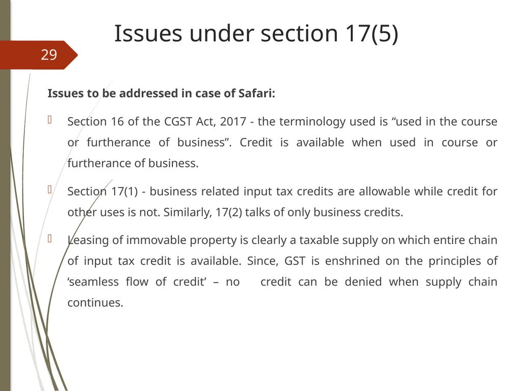 CONTROVERSIES UNDER GST V. Raghuraman Senior - slide 29 of 93