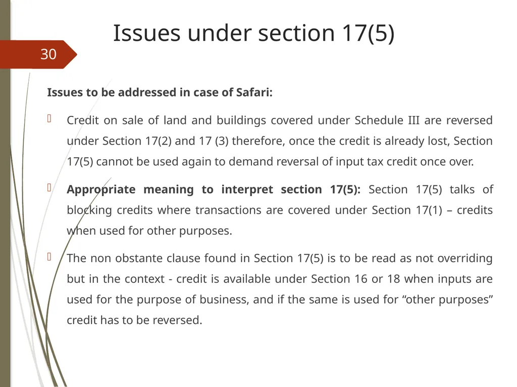 CONTROVERSIES UNDER GST V. Raghuraman Senior - slide 30 of 93