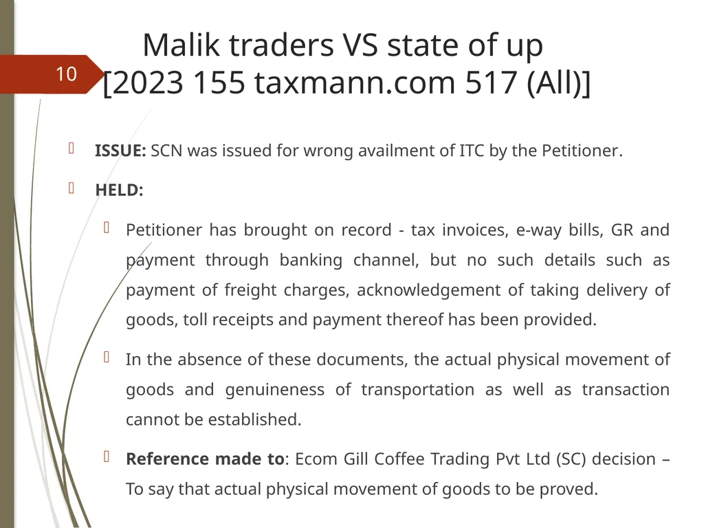 CONTROVERSIES UNDER GST V. Raghuraman Senior - slide 10 of 93