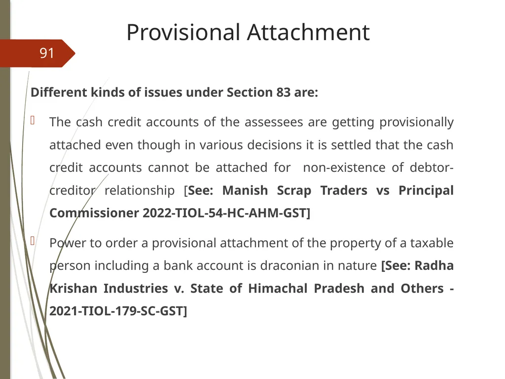 CONTROVERSIES UNDER GST V. Raghuraman Senior - slide 91 of 93