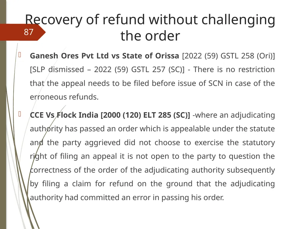 CONTROVERSIES UNDER GST V. Raghuraman Senior - slide 87 of 93