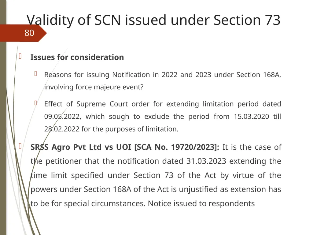 CONTROVERSIES UNDER GST V. Raghuraman Senior - slide 80 of 93
