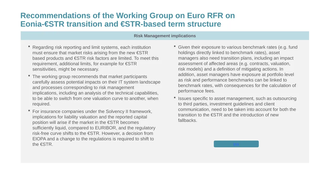 Working Group on Euro Risk-Free Rates Preparing - slide 18 of 26