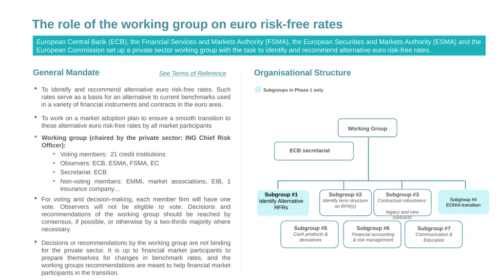 Working Group on Euro Risk-Free Rates Preparing - slide 6 of 26
