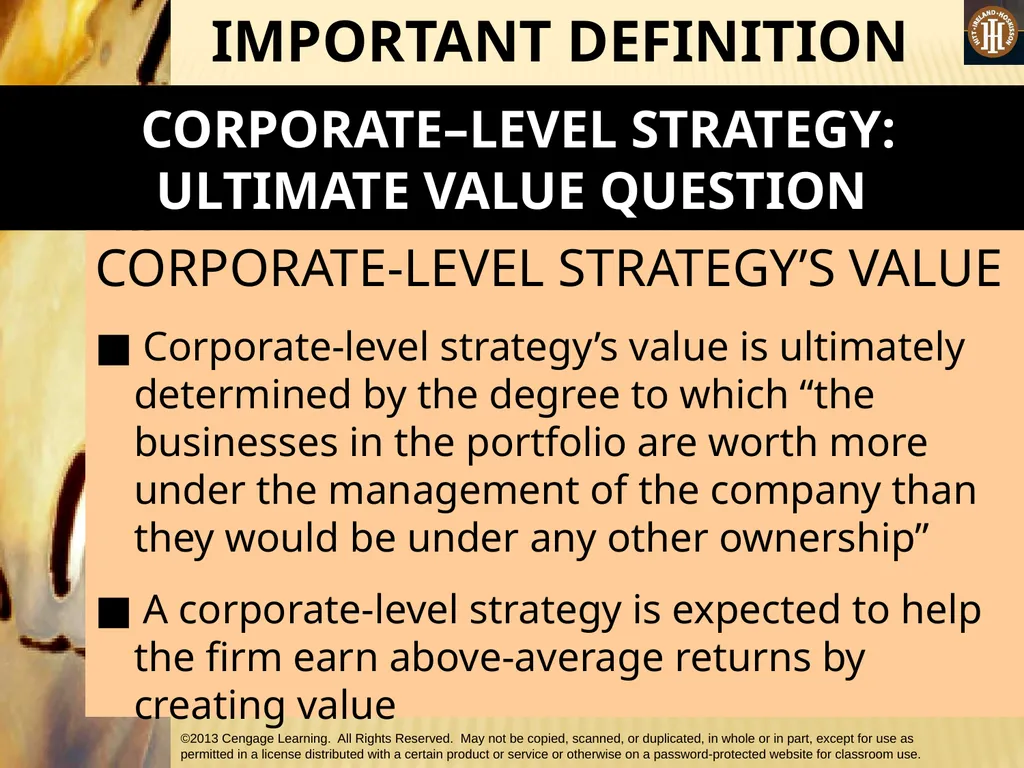 PART 2: STRATEGIC ACTIONS: STRATEGY FORMULATION - slide 11 of 58
