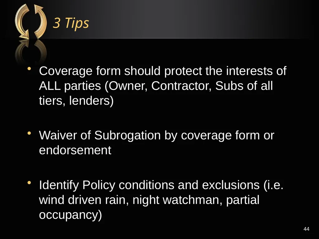 The Right Flotation Device: Changes In Insurance - slide 44 of 52