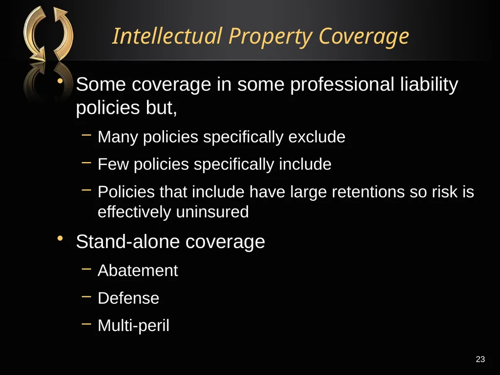 The Right Flotation Device: Changes In Insurance - slide 23 of 52