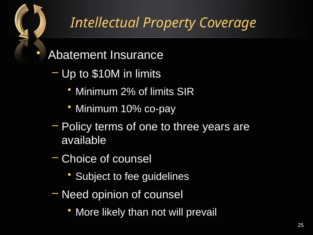 The Right Flotation Device: Changes In Insurance - slide 25 of 52