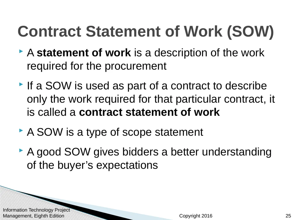 Chapter 12: Project Procurement Management - slide 25 of 41