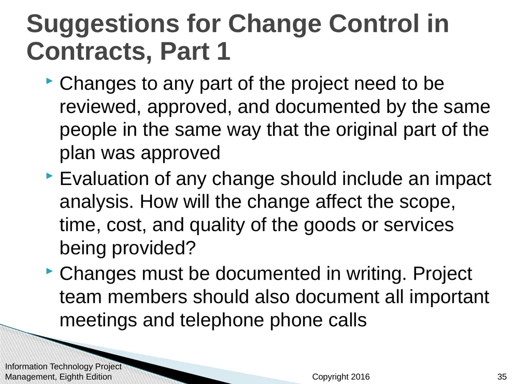 Chapter 12: Project Procurement Management - slide 35 of 41