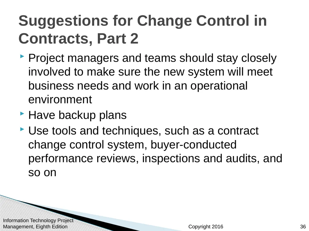 Chapter 12: Project Procurement Management - slide 36 of 41