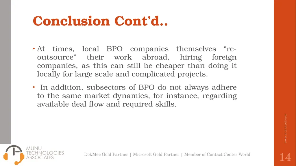 DIGITAL OUTSOURCING OPPORTUNITIES IN AFRICA Felix - slide 14 of 15