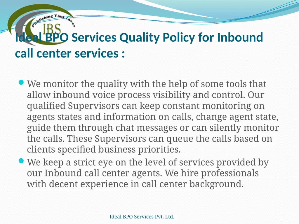 Ideal BPO Services Pvt. Ltd. Publishing Your Ideas - slide 17 of 36