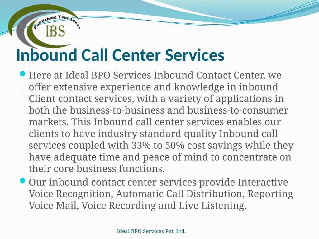 Ideal BPO Services Pvt. Ltd. Publishing Your Ideas - slide 14 of 36