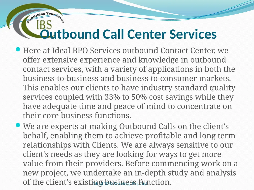 Ideal BPO Services Pvt. Ltd. Publishing Your Ideas - slide 19 of 36