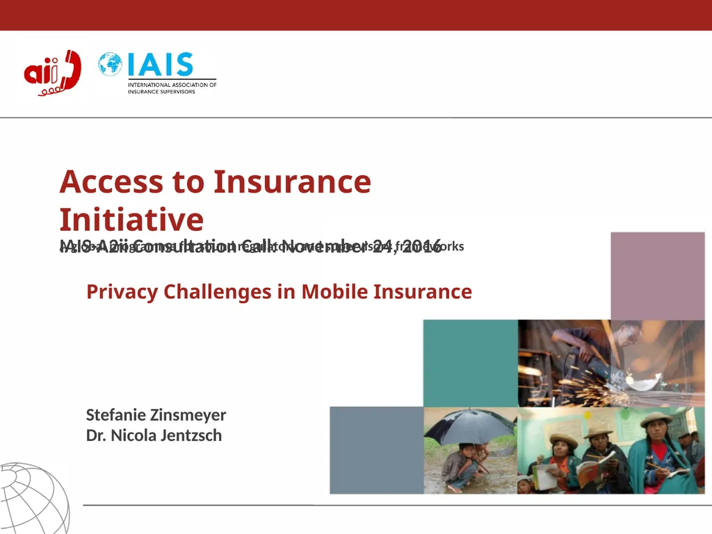 Access to Insurance Initiative A global programme - slide 1 of 21