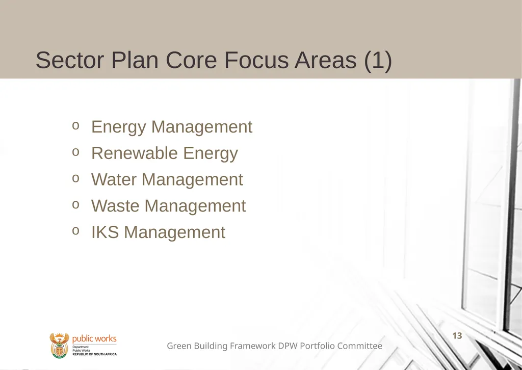 Presentation to the Portfolio Committee on Public - slide 13 of 23