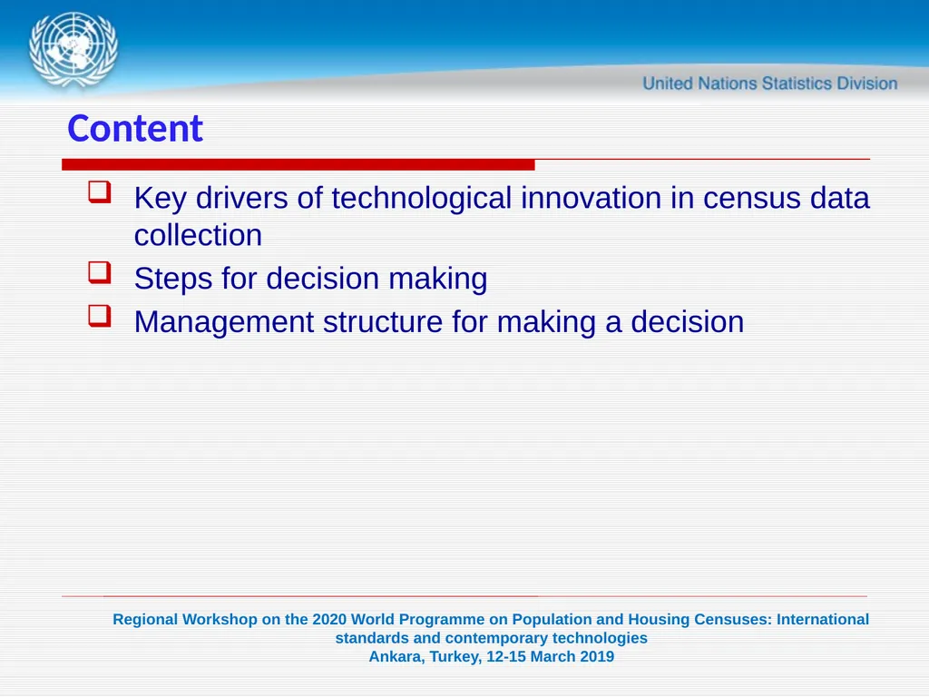1 United Nations Statistics Division Programme in - slide 2 of 24