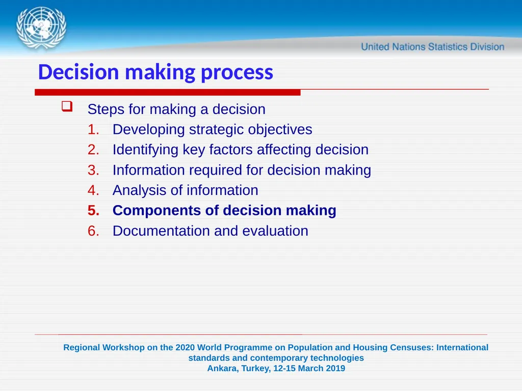1 United Nations Statistics Division Programme in - slide 19 of 24