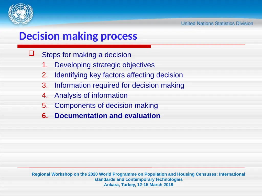 1 United Nations Statistics Division Programme in - slide 22 of 24