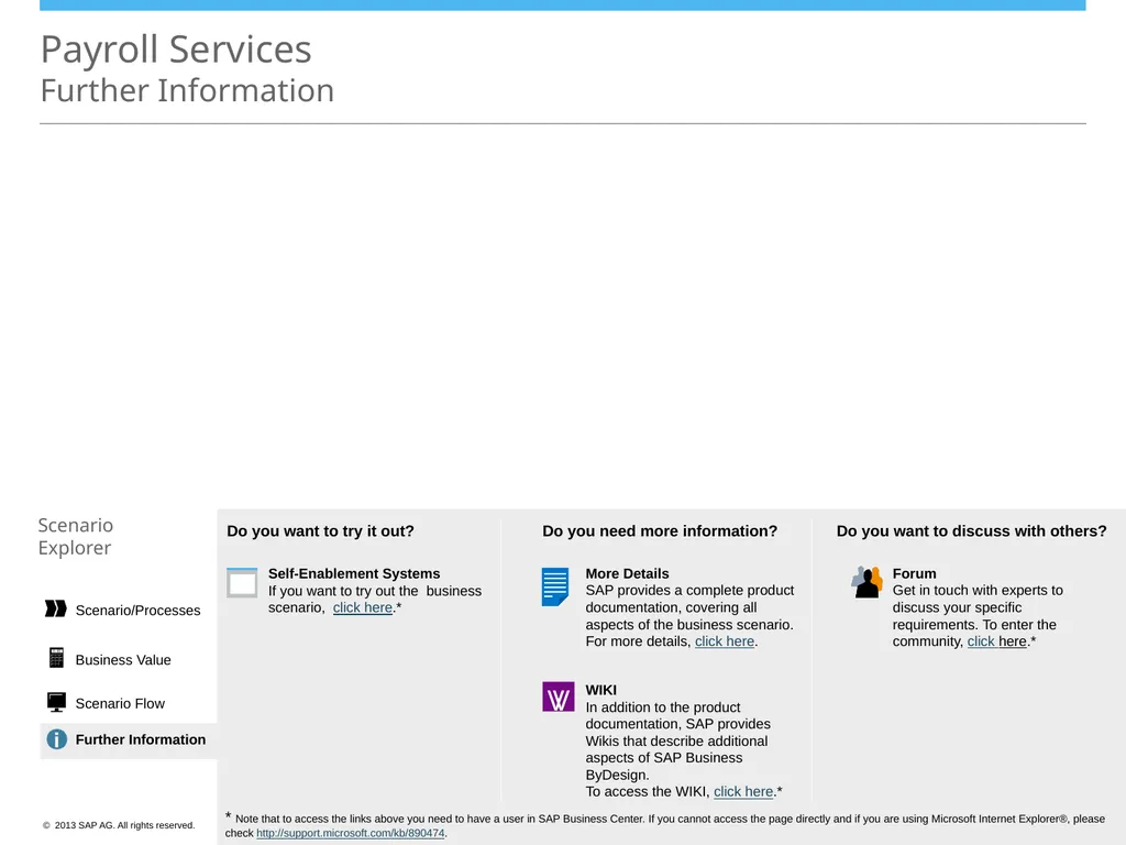 Scenario/Processes Payroll Services Scenario - slide 19 of 19
