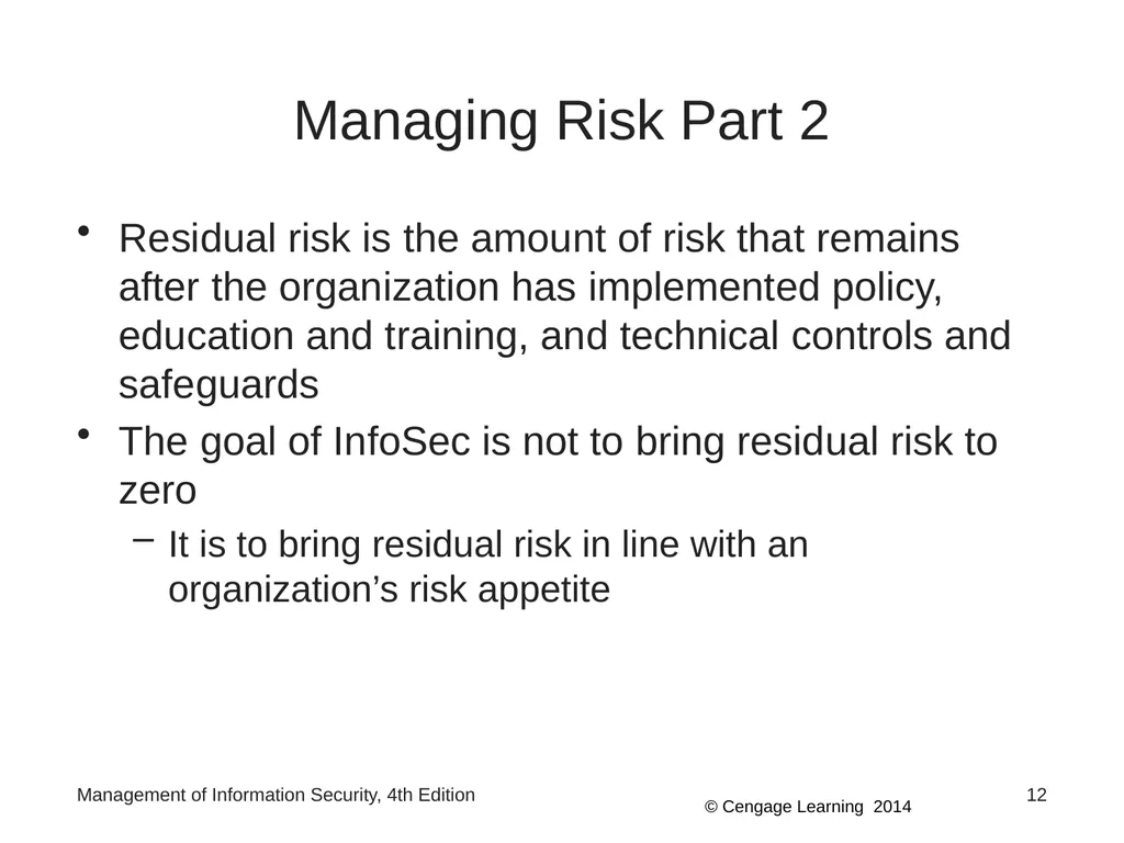 Management of Information Security, 4th Edition - slide 12 of 35