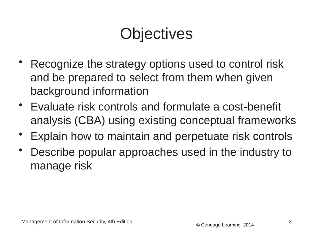 Management of Information Security, 4th Edition - slide 2 of 35