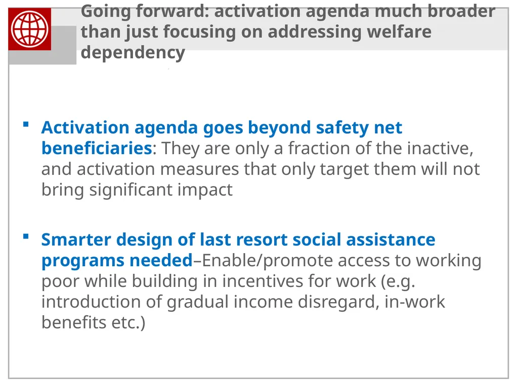 Activation and Smart Safety Nets in the Western - slide 36 of 40
